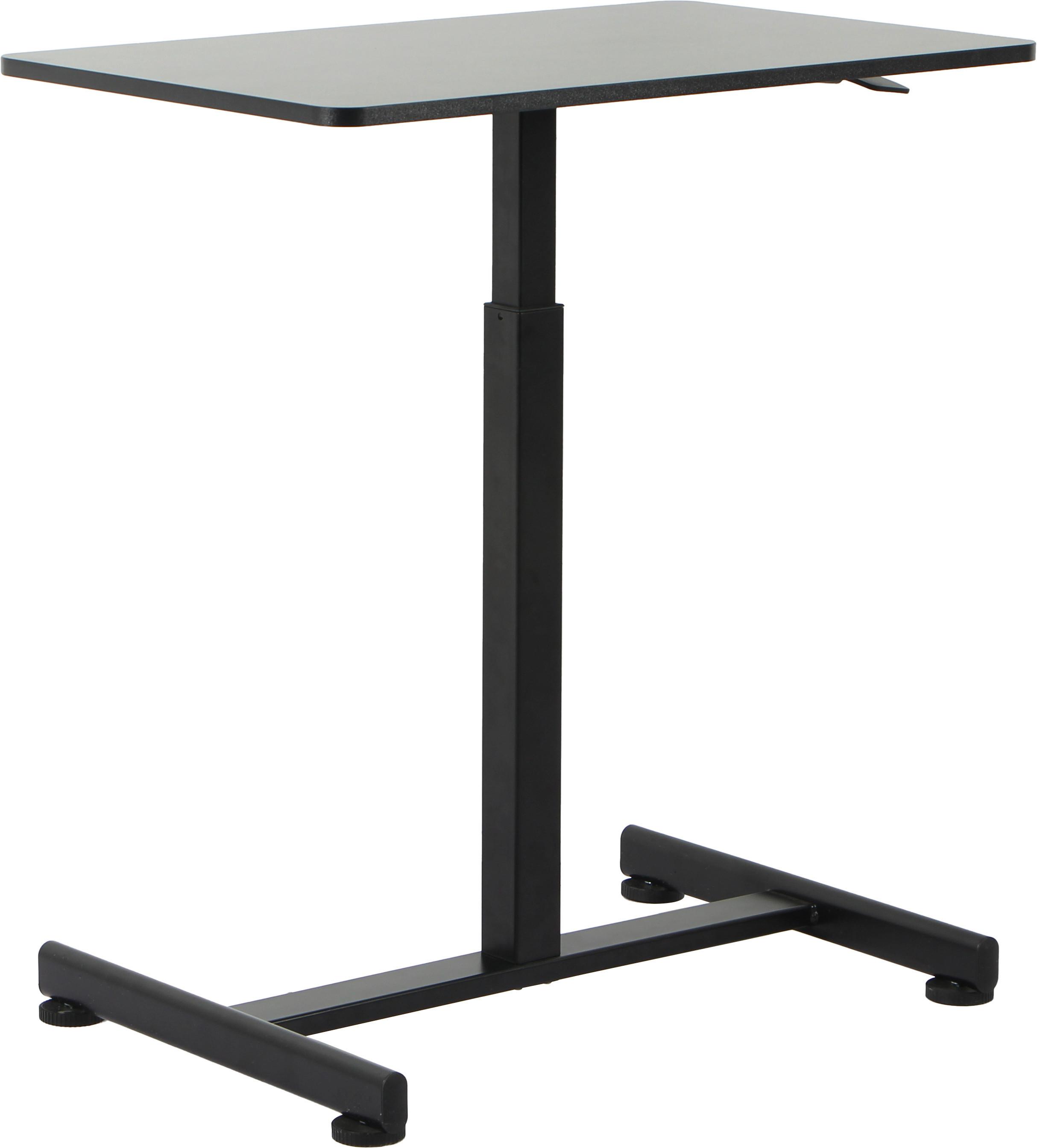 Íróasztal Danny - fekete, Modern, faalapú anyag/fém (75/48/75-110cm) - Mömax