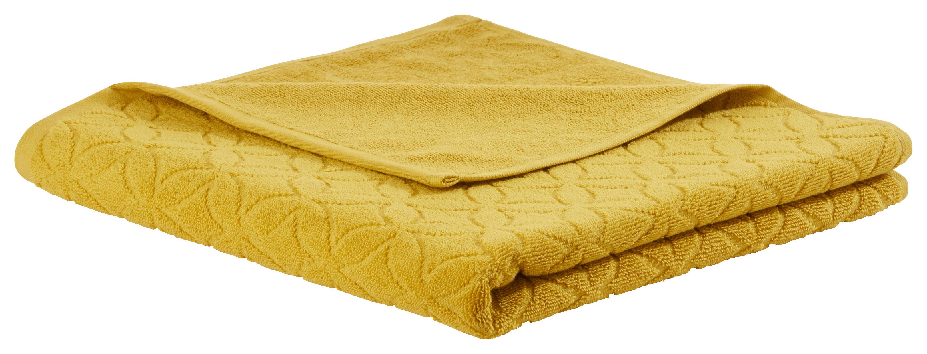 Duschtuch Naime in Gelb ca. 70x140cm - Gelb, LIFESTYLE, Textil (70/140cm) - Modern Living