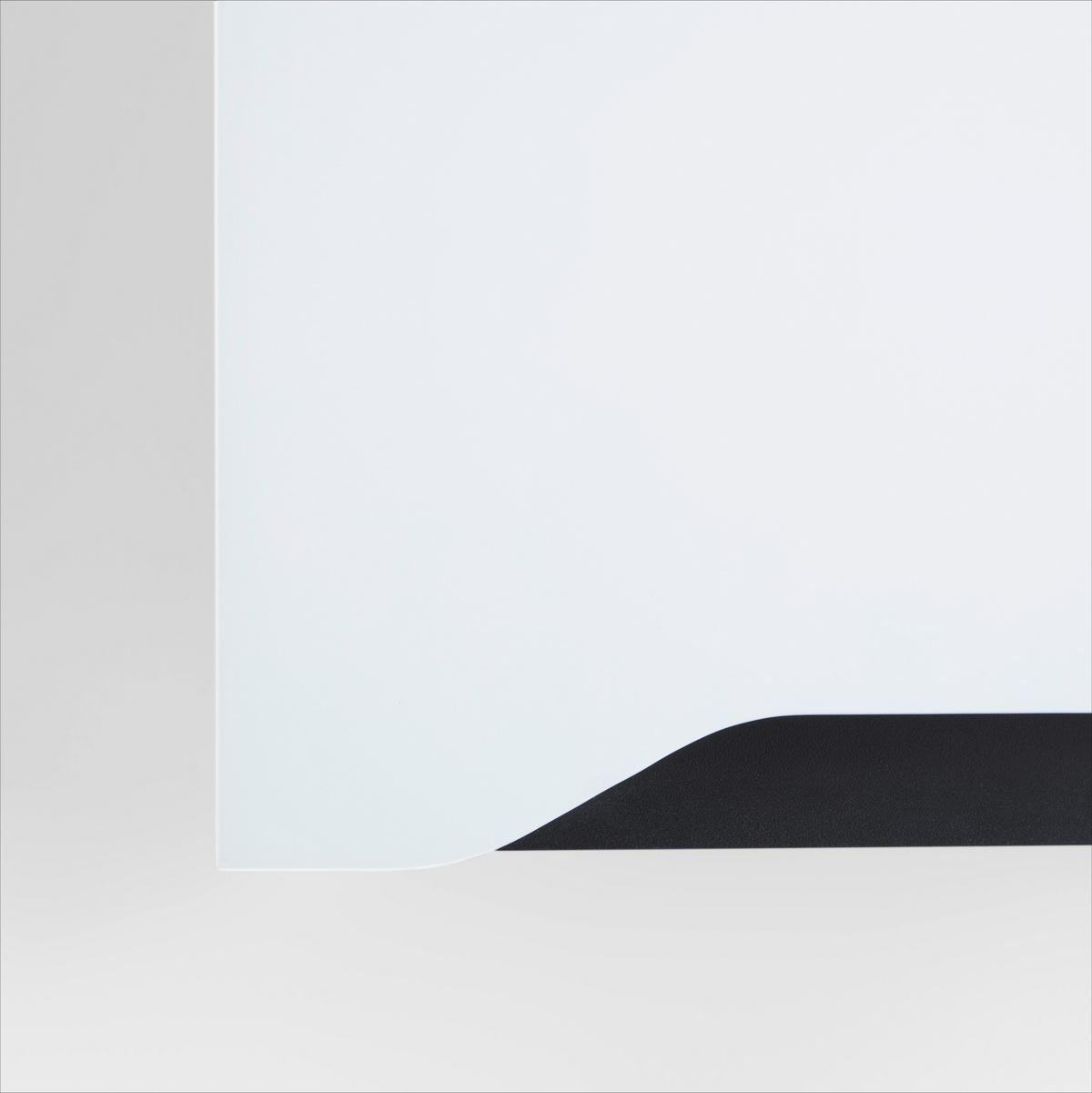 Oberschrank Wave II in Schwarz - Weiss/Schwarz, Modern, Holzwerkstoff (40/70/20cm) - Mömax