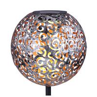 Solarna Svetilka Solar, S Sijalko - srebrne barve/črna, Basics, kovina (18.5/54cm) - Globo