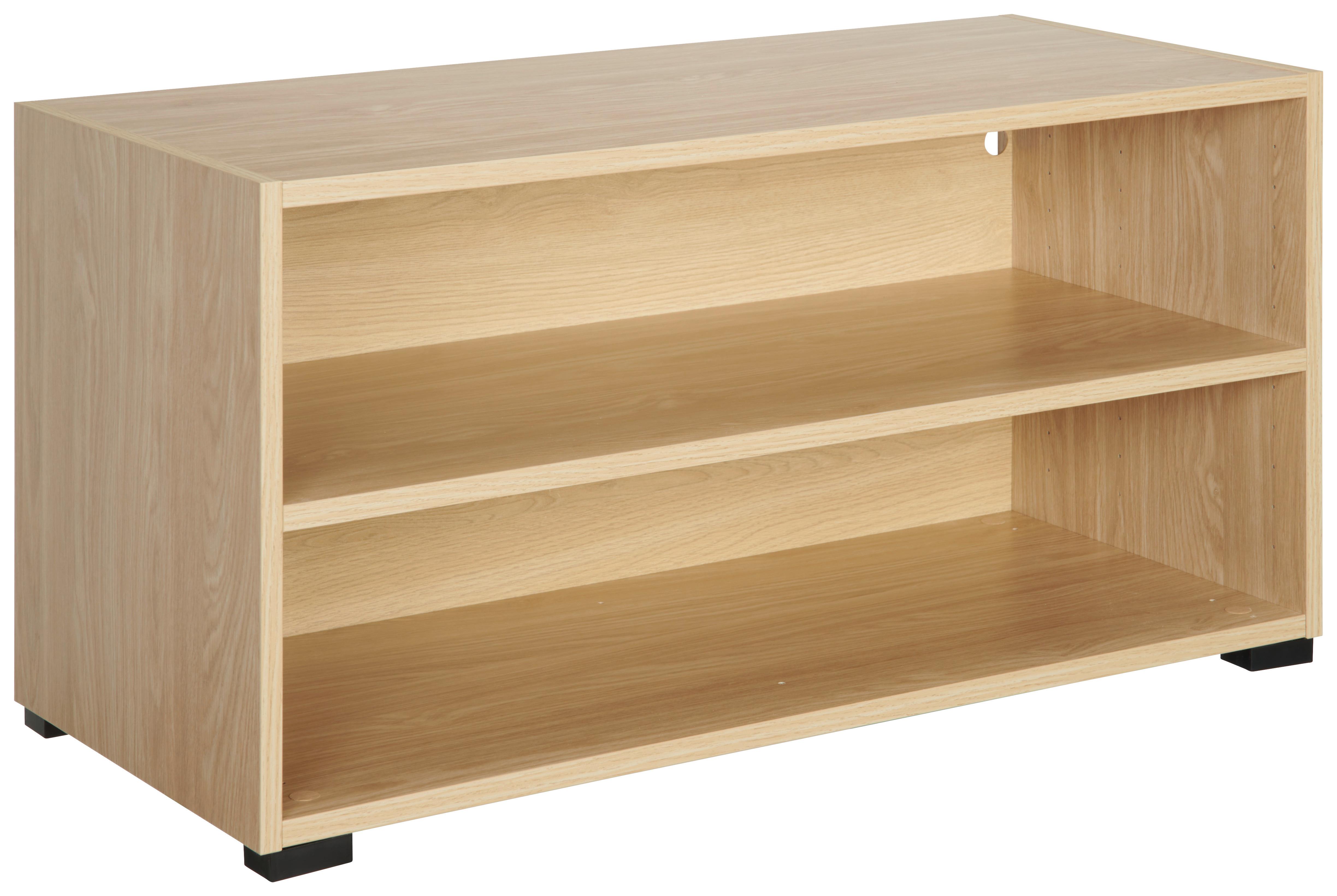 ÉTAGÈRE UNIT-ELEMENTS MINI -BASED- - noir/couleur chêne, MODERN, matériau en bois (91,2/44,8/40cm) - Based