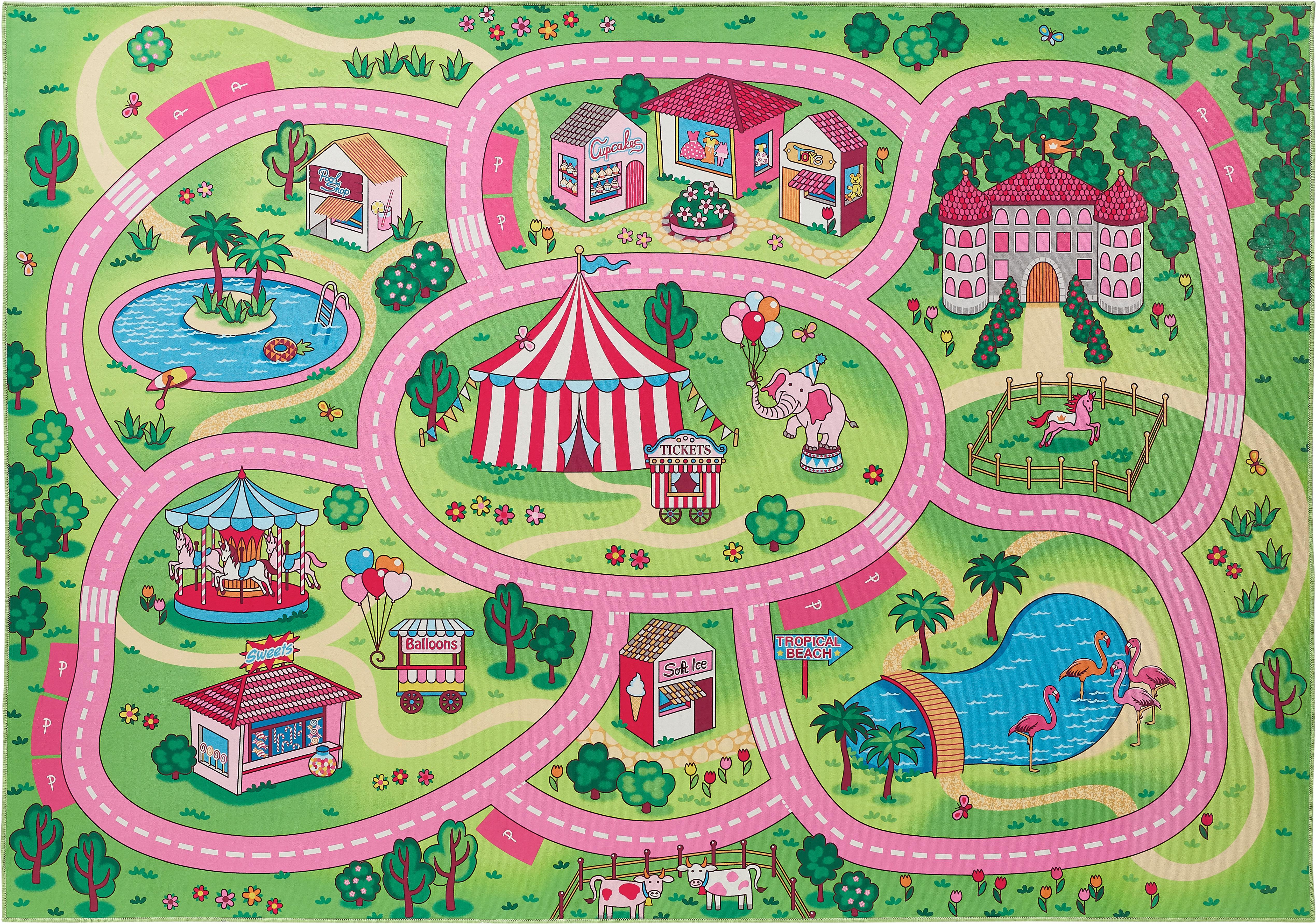 Otroška Preproga Wonderland - večbarvno, tekstil (140/200cm)