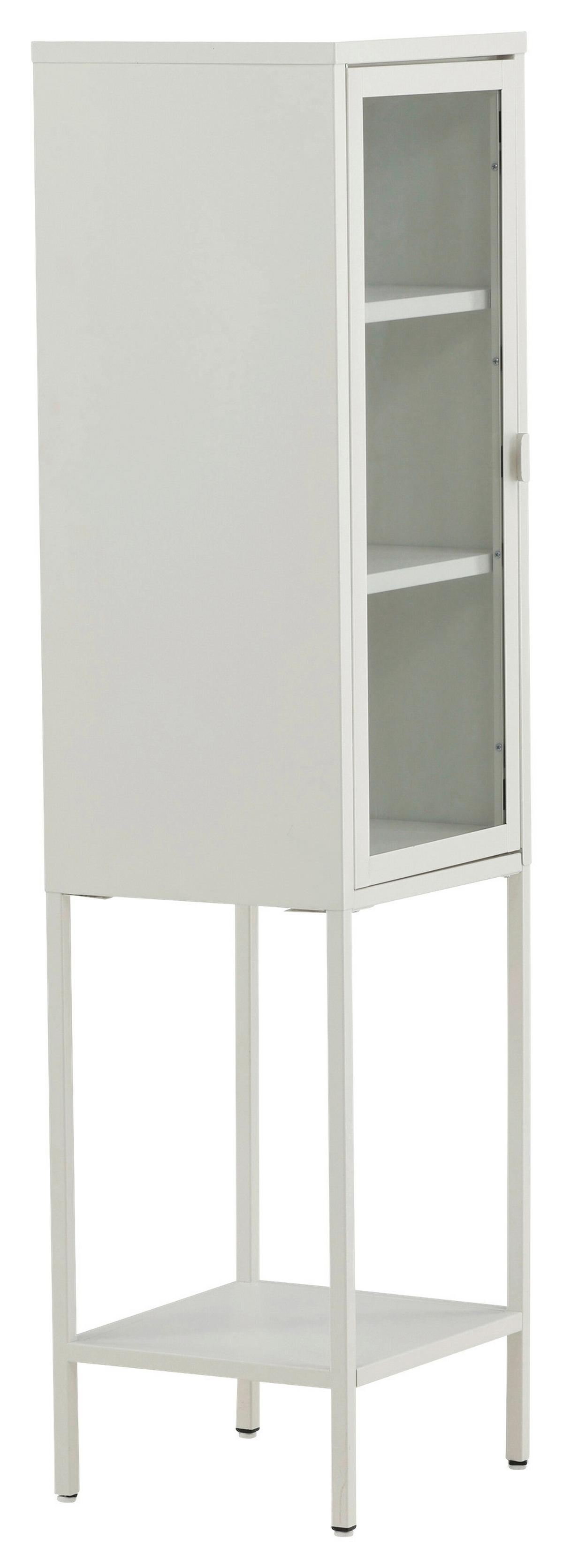 VITRINE MISHA - Weiß, Design, Metall (40,5/150/35cm) - Livetastic