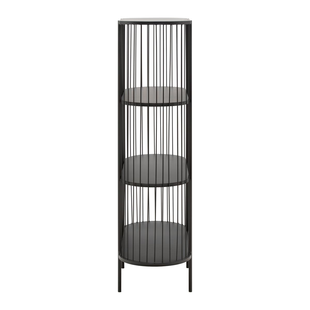 Álló Polc Fekete Tiago - fekete, Lifestyle, fém (80/125/34cm) - Mömax