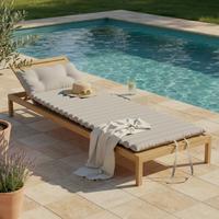 Liegenauflage Luna ca. 180x60x5 cm Beige - Beige, MODERN, Textil (180/5/60cm) - Bessagi Garden