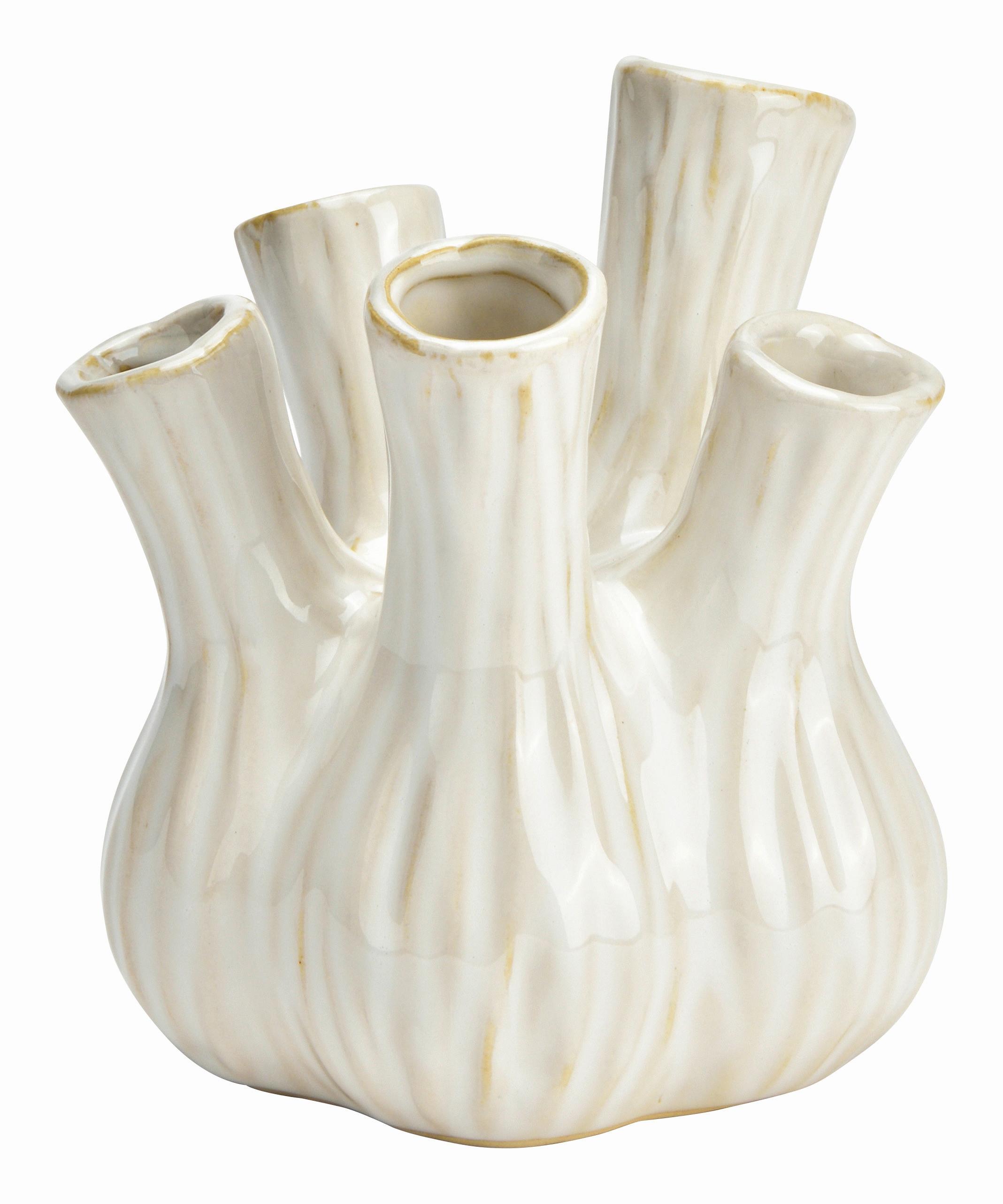 Vase aus Keramik Weiß - Weiß, Basics, Keramik (13/16/13cm)