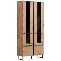 Vitrin Sardinia - Artisan tölgy, Modern, faalapú anyag (84,5/193,5/35cm)