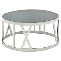 Klubska Miza Wohnling - srebrne barve, Design, steklo (60/60/30cm) - MID.YOU