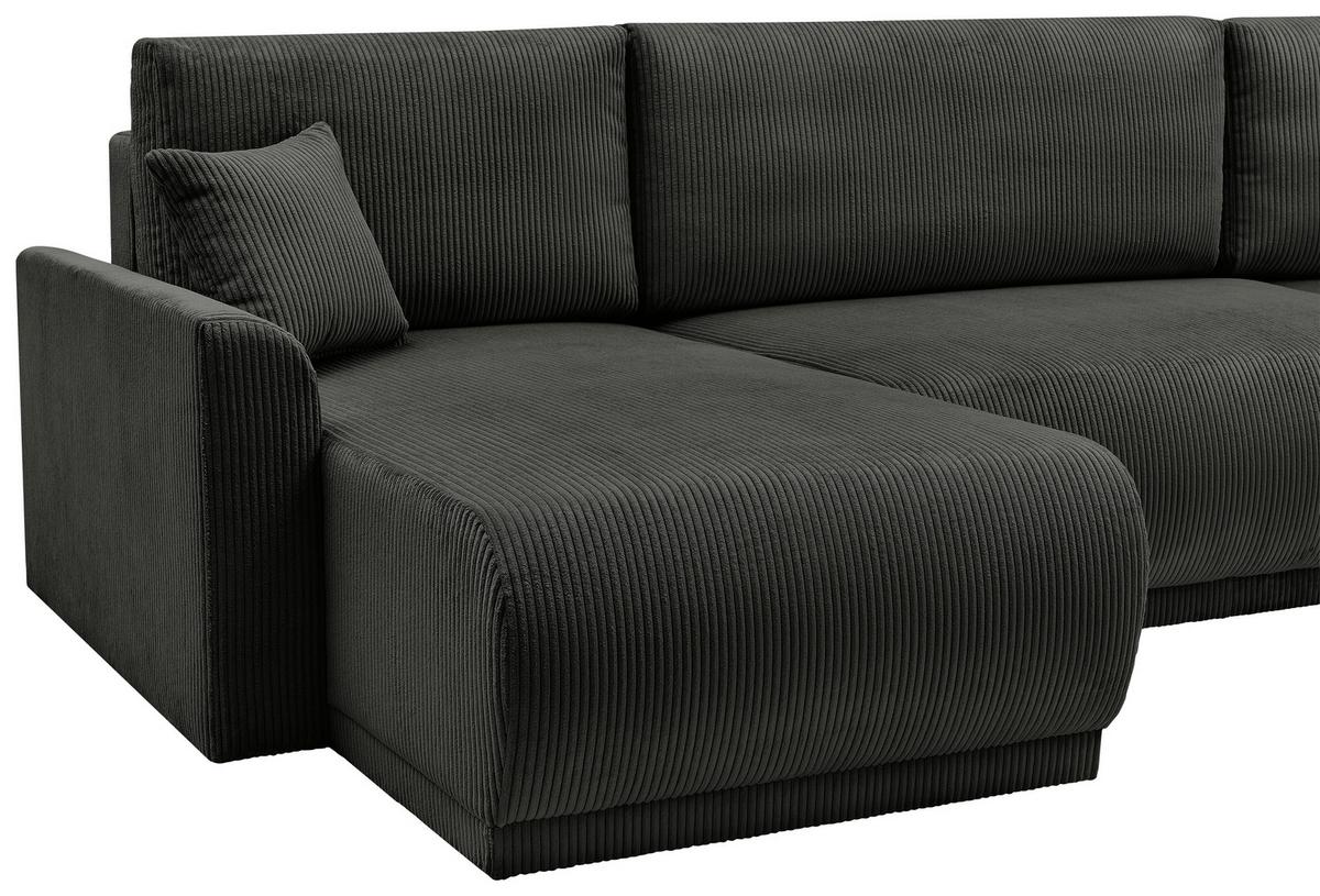 Coltar Kim - negru, Modern, lemn (146/313/160cm) - Modern Living