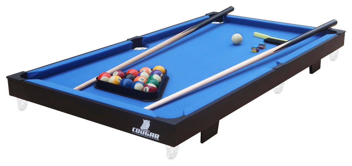 Billardtisch Blau/Schwarz - Blau/Schwarz, KONVENTIONELL, Holz/Kunststoff (64/12/118cm) - Ambia Garden