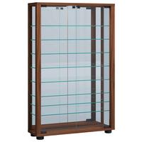 Vitrine Lumo ca. 59x91x18 cm Nussbaum - Nussbaumfarben/Schwarz, MODERN, Glas/Holzwerkstoff (59/91,3/18cm) - MID.YOU
