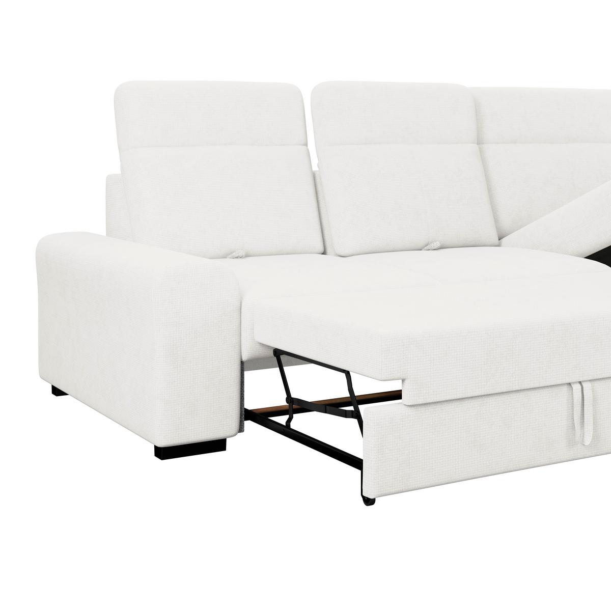 Kutna Garnitura Malaga - bijela/crna, Konvencionalno, tekstil/drvo (286/203cm) - Ondega