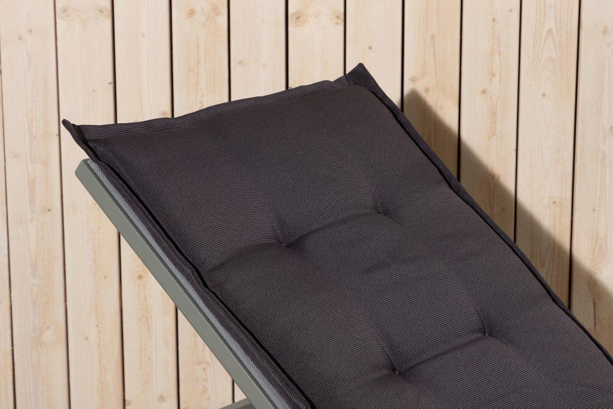 Liegenauflage Cushion ca. 60x193 cm Dunkelgrau - Dunkelgrau, KONVENTIONELL, Textil (60/5.5/193cm) - Gardenson