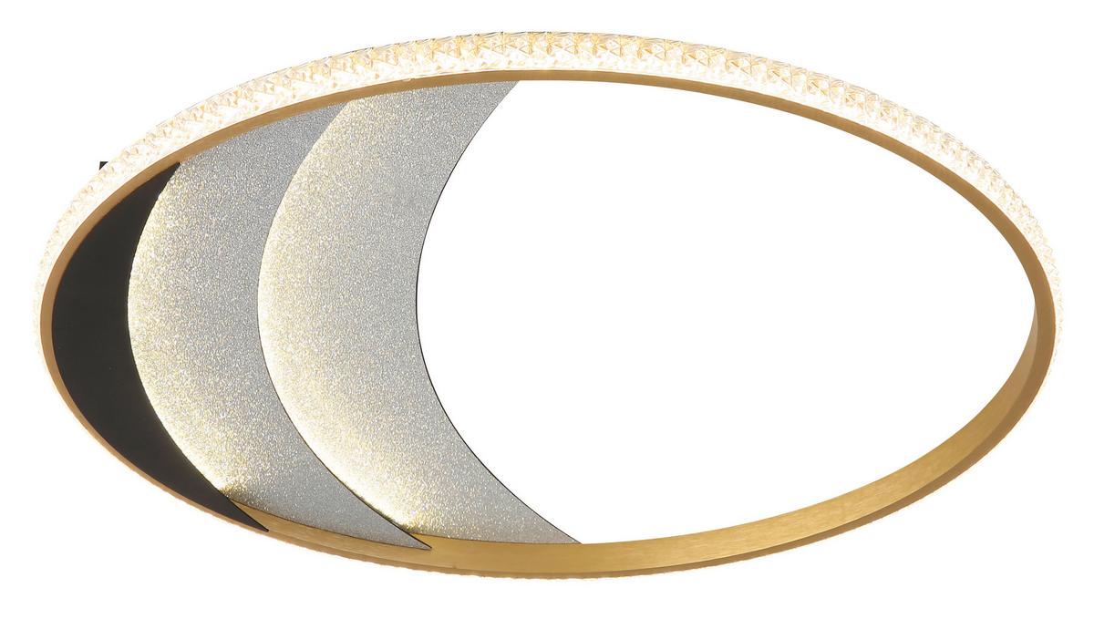 Led Stropna Svjetiljka Constance - prozirno/boje kroma, Design, metal/plastika (52/6cm) - Globo