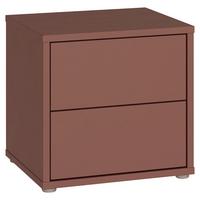 Nočna Omarica Alice, Terakota - srebrne barve/terakota, Trend, umetna masa/leseni material (50/48/42cm) - Carryhome