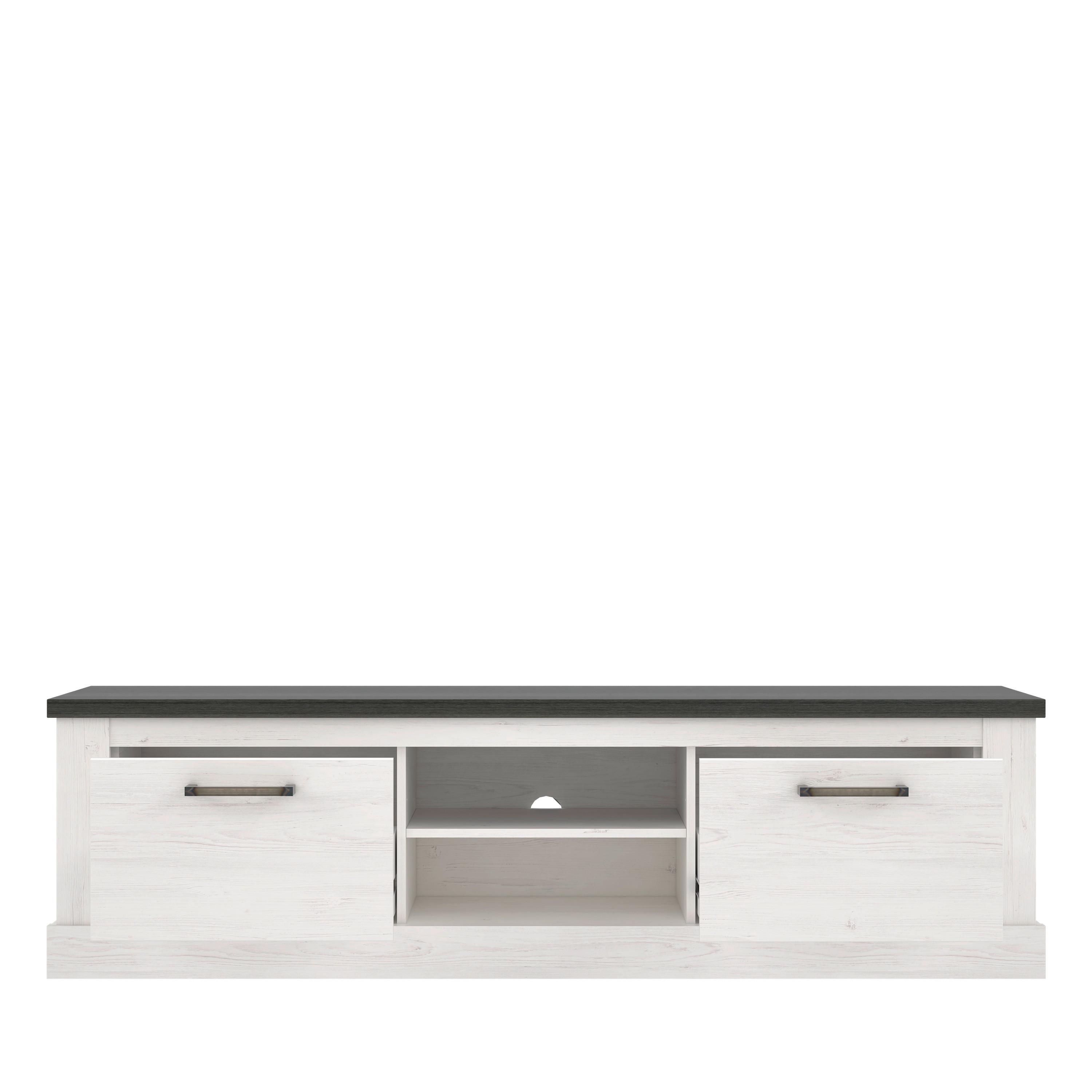 Comodă TV Montreal - alb/culoare coconar, Konventionell, metal/material pe bază de lemn (170,4/48,2/41,4cm) - Premium Living
