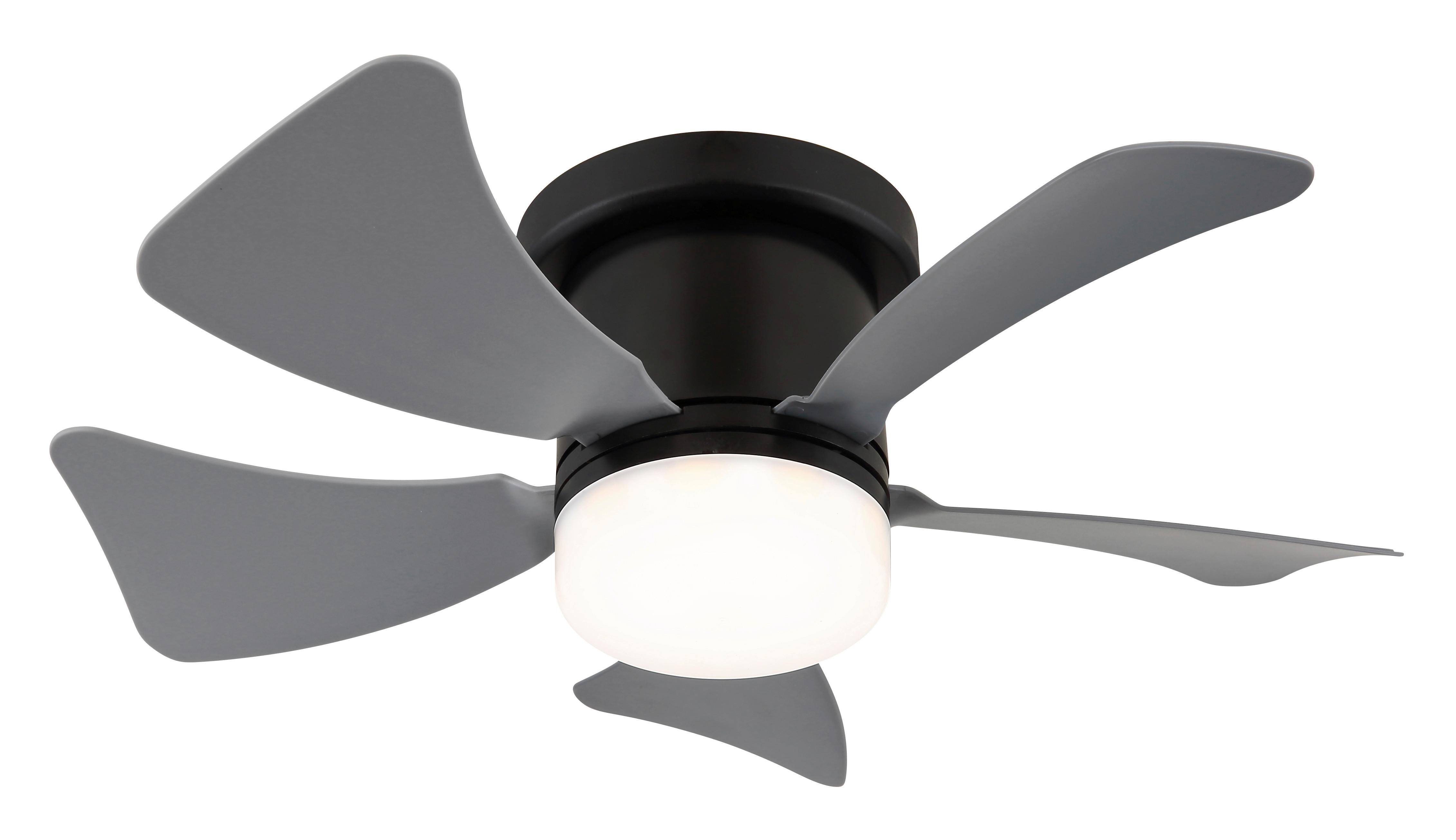 Deckenventilator 03609a Hines -Bp- - Weiss/Schwarz, Basics, Kunststoff/Metall (40.6/13cm) - Globo