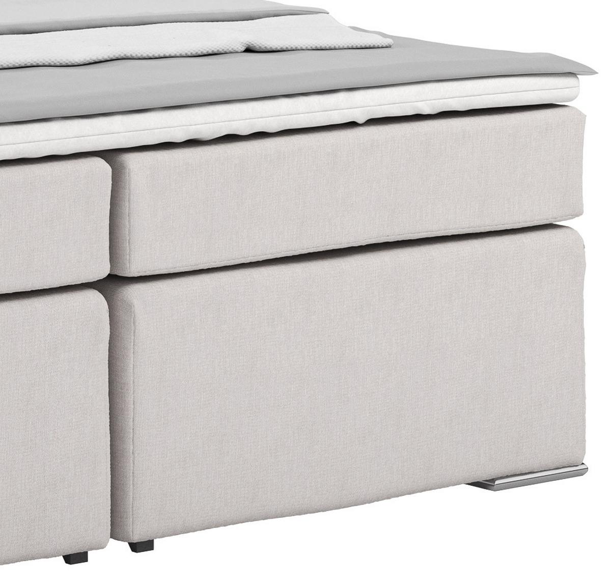 Boxspring Krevet Nero - boje pijeska/boje kroma, Konvencionalno, tekstil/metal (180/200cm) - Best Price