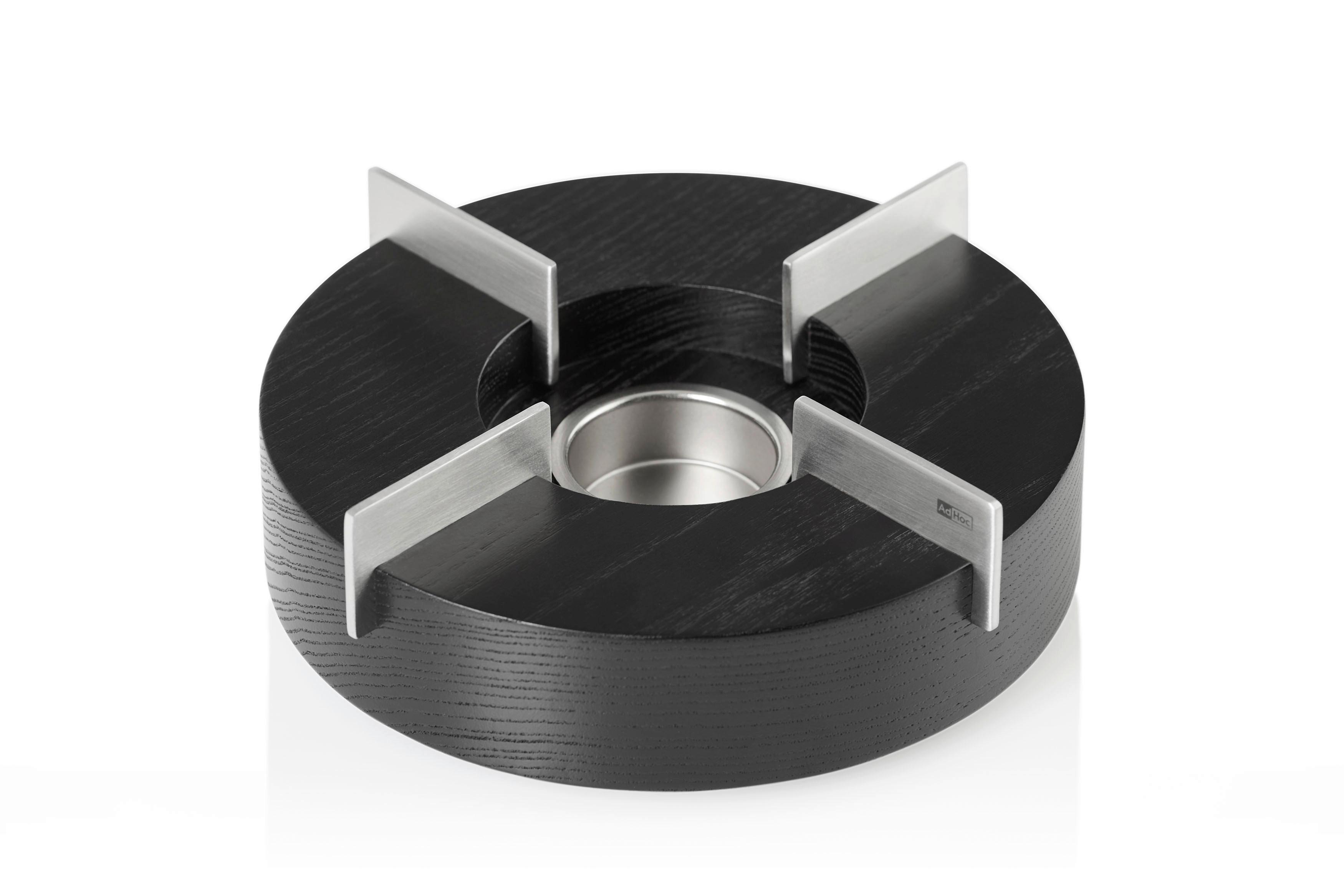 PODGRZEWACZ TK55 - czarny, Design, metal/drewno (16,0/5,5cm) - AdHoc