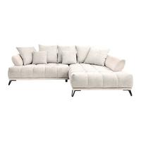 Kutna Garnitura Largo N - bež/crna, Moderno, tekstil/metal (262/184cm) - Modern Living