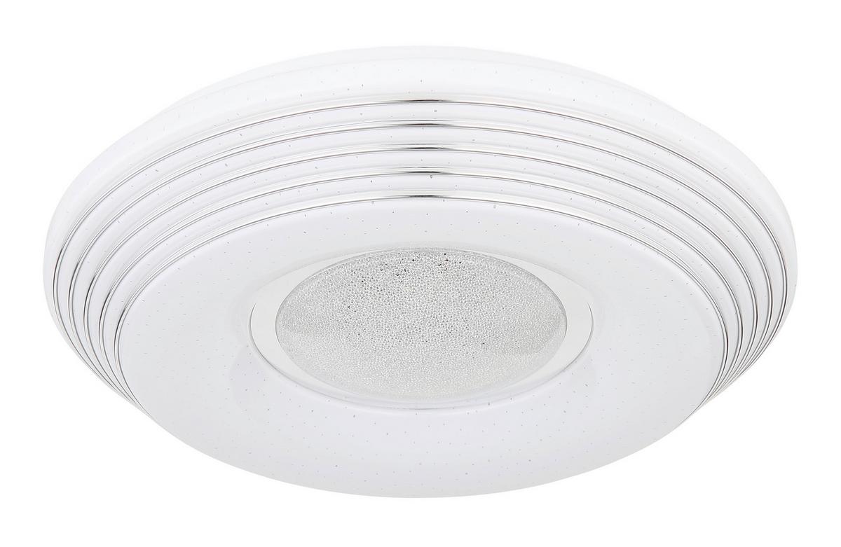 LED-DECKENLEUCHTE 41293-24 - Klar/Chromfarben, Design, Kunststoff/Metall (39/8,3cm) - Globo