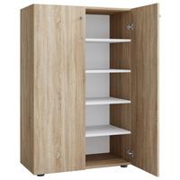 Omara Za Čevlje Lona Xl, Hrast - siva/črna, Konvencionalno, umetna masa/leseni material (70/110/39cm) - MID.YOU