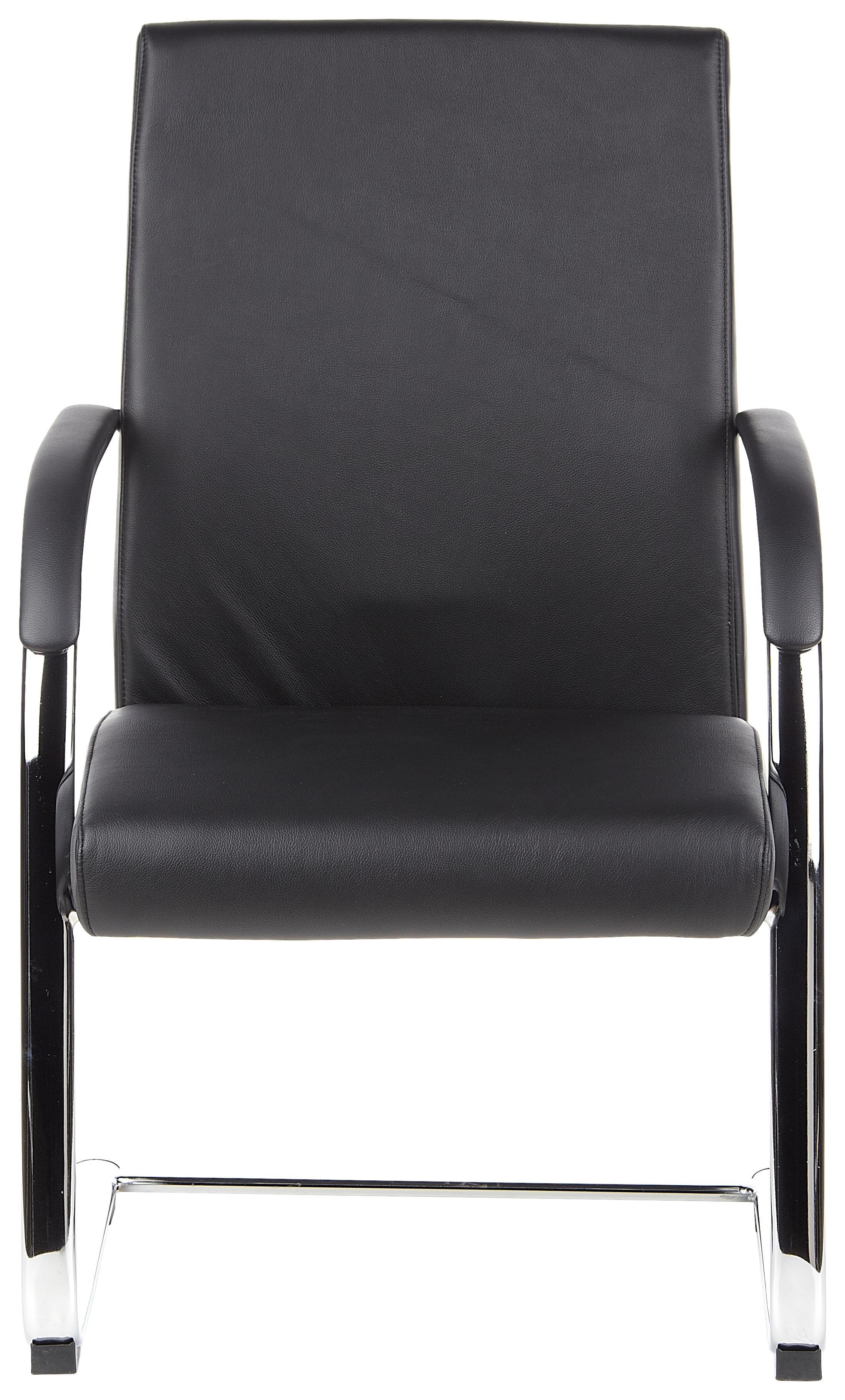 Konferenčni Stol Barolo V, Črna - črna, Moderno, kovina/tekstil (60/101/49cm) - MID.YOU