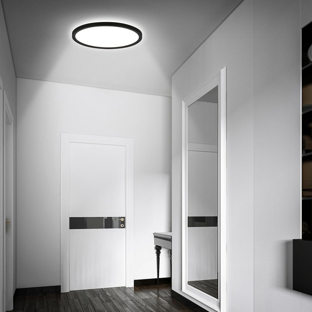ŁAZIENKOWA LAMPA SUFITOWA LED 7525415 MOVE - czarny, Konventionell, tworzywo sztuczne (29/3cm)
