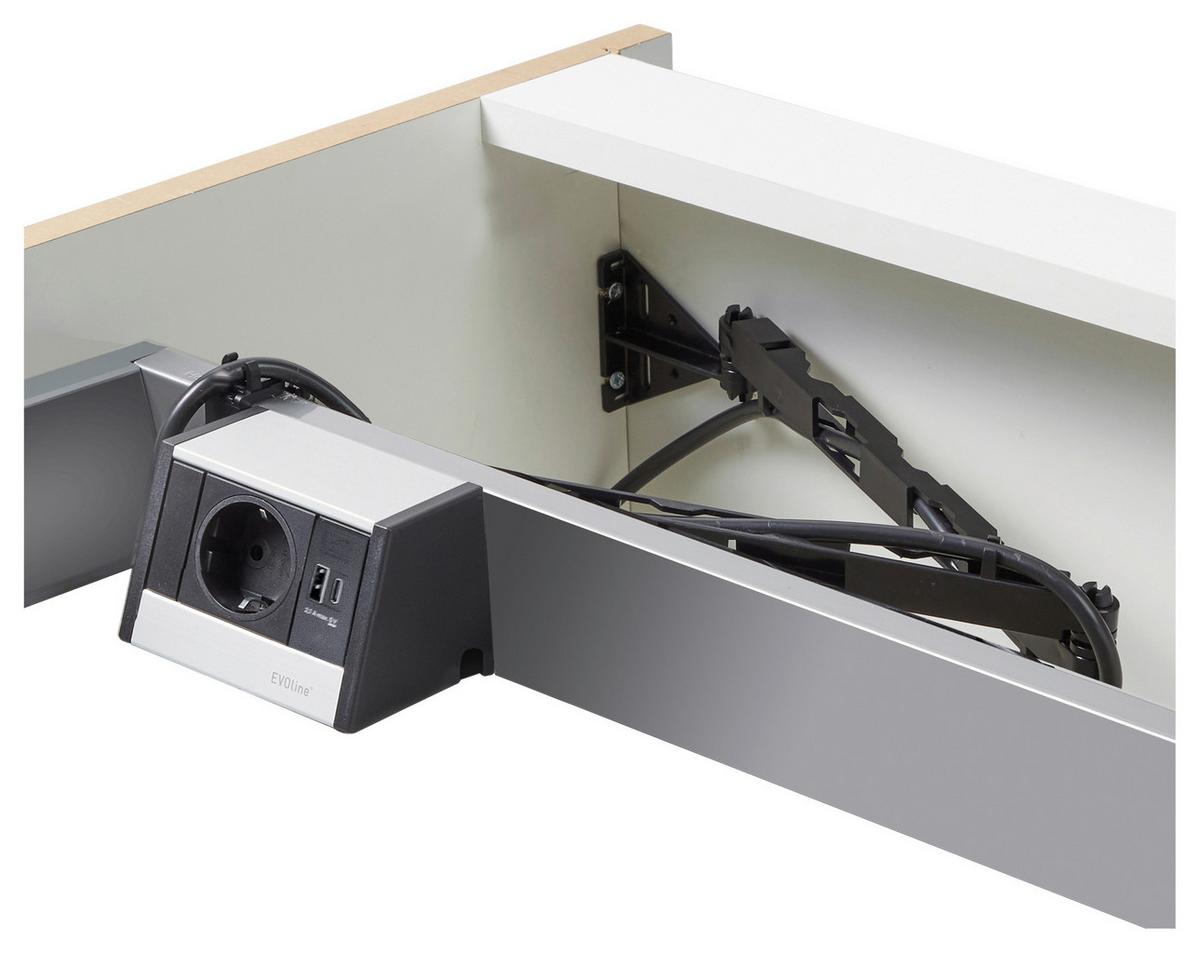 Steckdosenelement in Silberfarben - Silberfarben, Metall (10,4cm) - Vogt