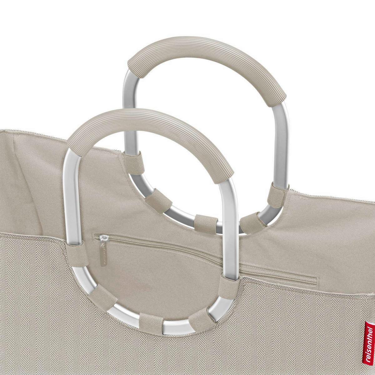 TORBA NA ZAKUPY OR6049 - beżowy, Basics, tworzywo sztuczne/tkanina (46/34.5/25cm) - Reisenthel
