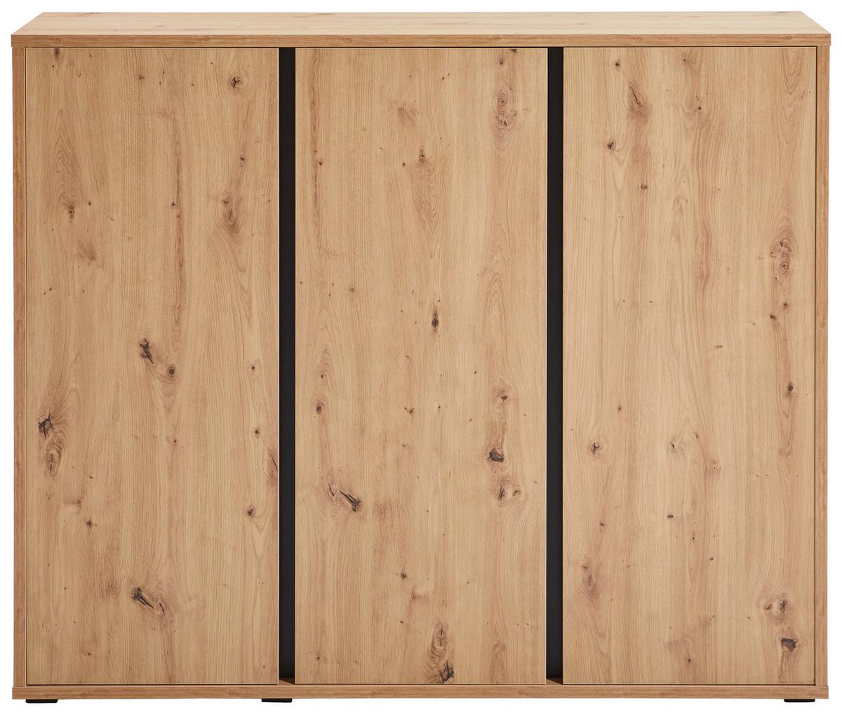 SZAFKA NA BUTY LIV - kolor dębowy, Konventionell, materiał drewnopochodny (145/120/34cm) - Xora