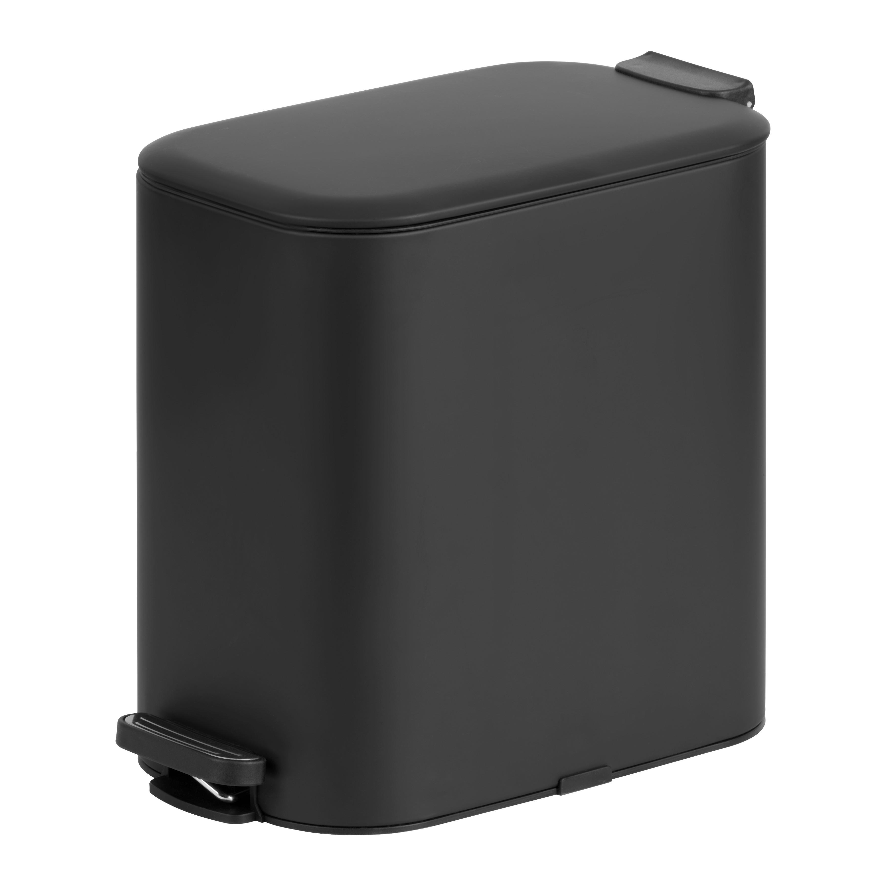 Treteimer Vario Schwarz Ca. 20 L - črna, Moderno, kovina/umetna masa (23,4/41,3/37,6cm) - Mömax