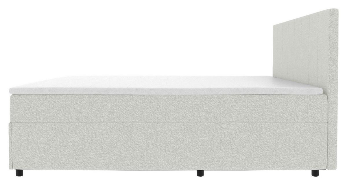 Boxbett Odin Grau ca. 160x200cm - Schwarz/Grau, KONVENTIONELL, Kunststoff/Textil (160/200cm) - Based