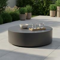 Loungetisch Rome Faserbeton Dunkelgrau - Dunkelgrau, MODERN, Stein (102/102/36cm) - Gardenson