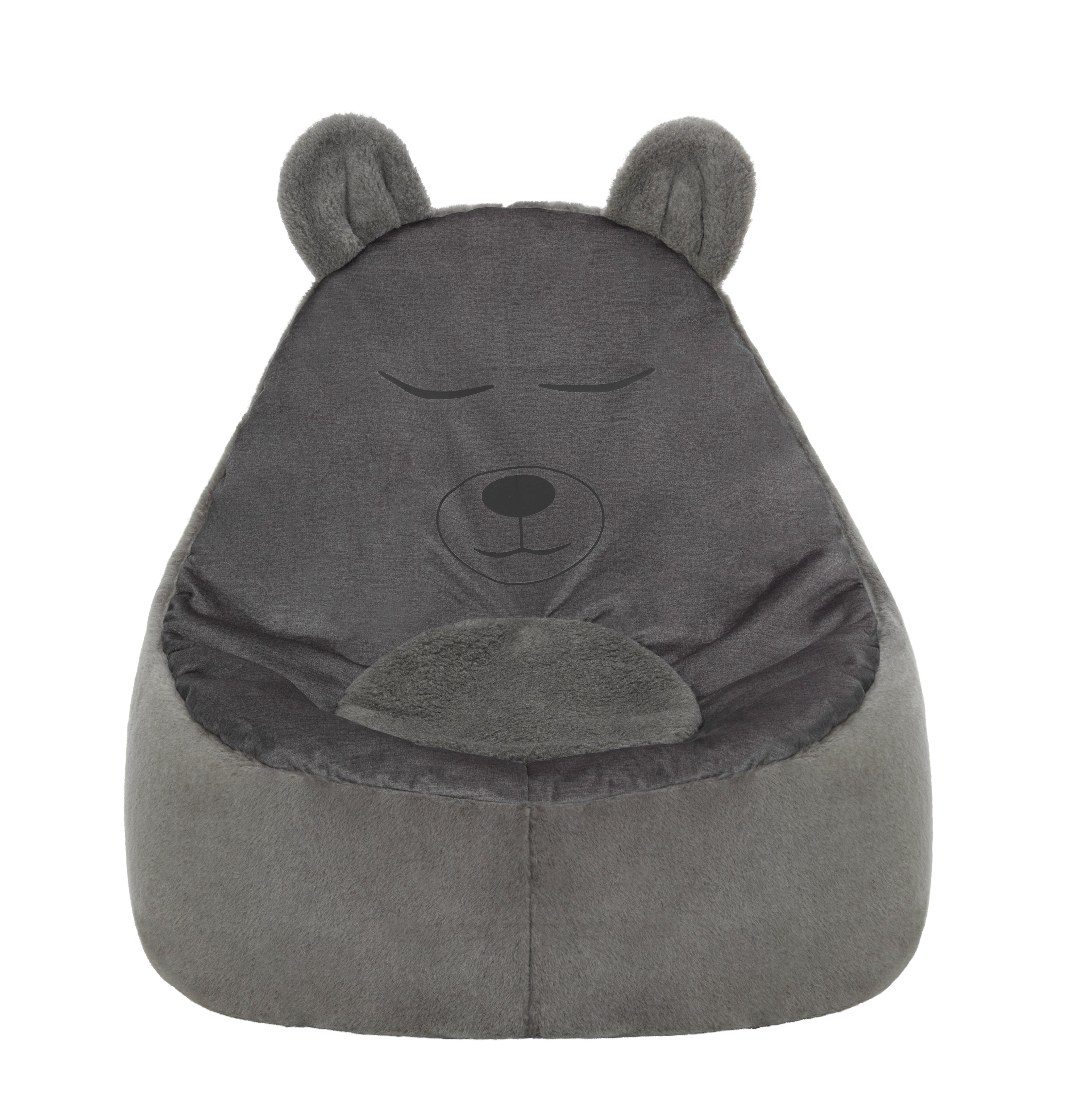 Dječja Fotelja Sleeping Bear - antracit, tekstil (65/80/65cm) - Modern Living