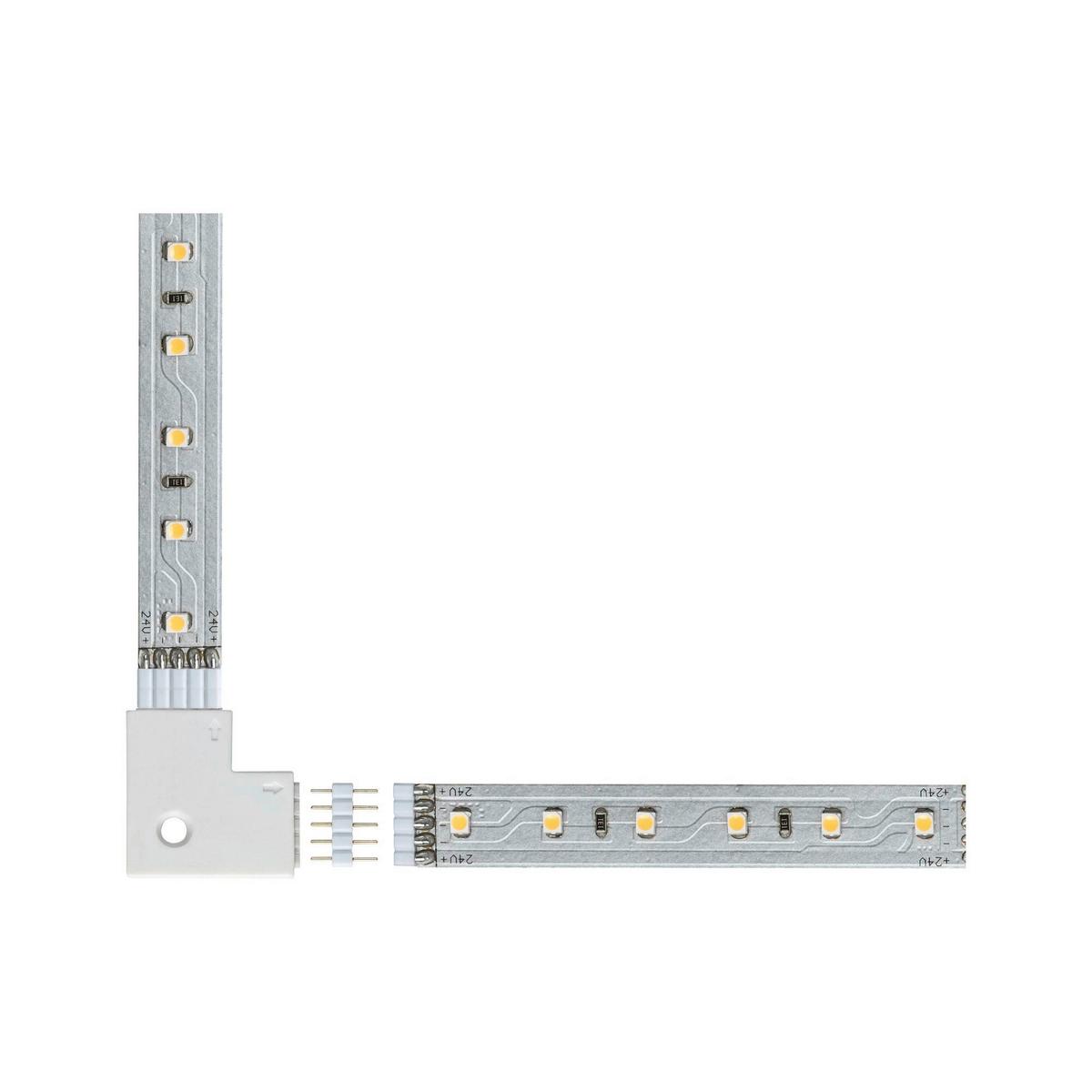 LED-Strip Strip Connector in Weiß max. 144 Watt - Weiß, Basics, Kunststoff (2,5/0,45cm) - Paulmann