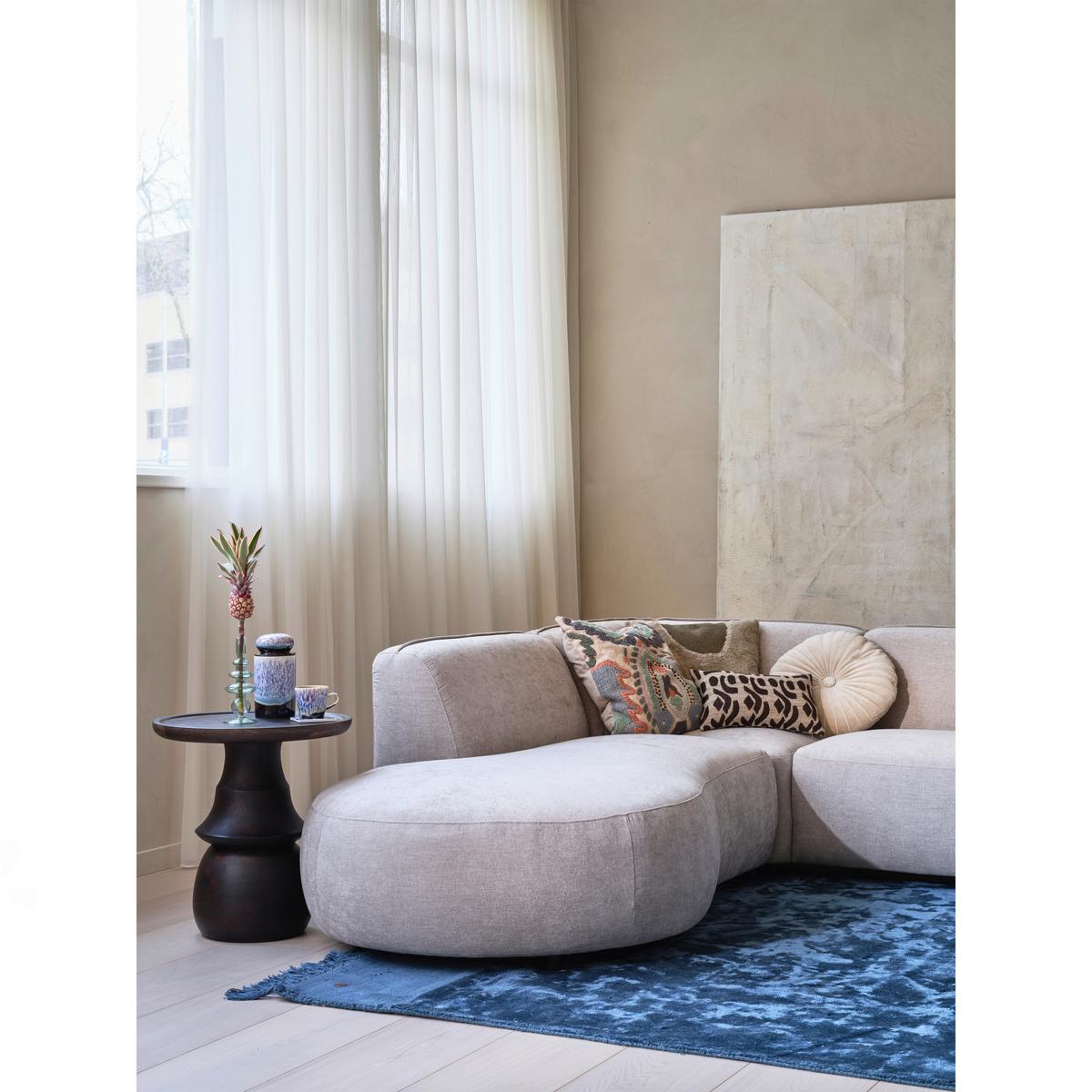 Wohnlandschaft Polly Sandfarben - Sandfarben/Schwarz, Design, Kunststoff/Textil (245/353/150cm) - Livetastic