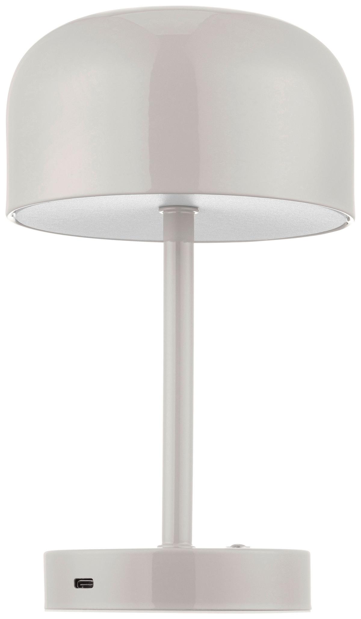 Veioză cu acumulator Softi - gri, Modern, plastic/metal (10/22,5/12,5cm) - Mömax