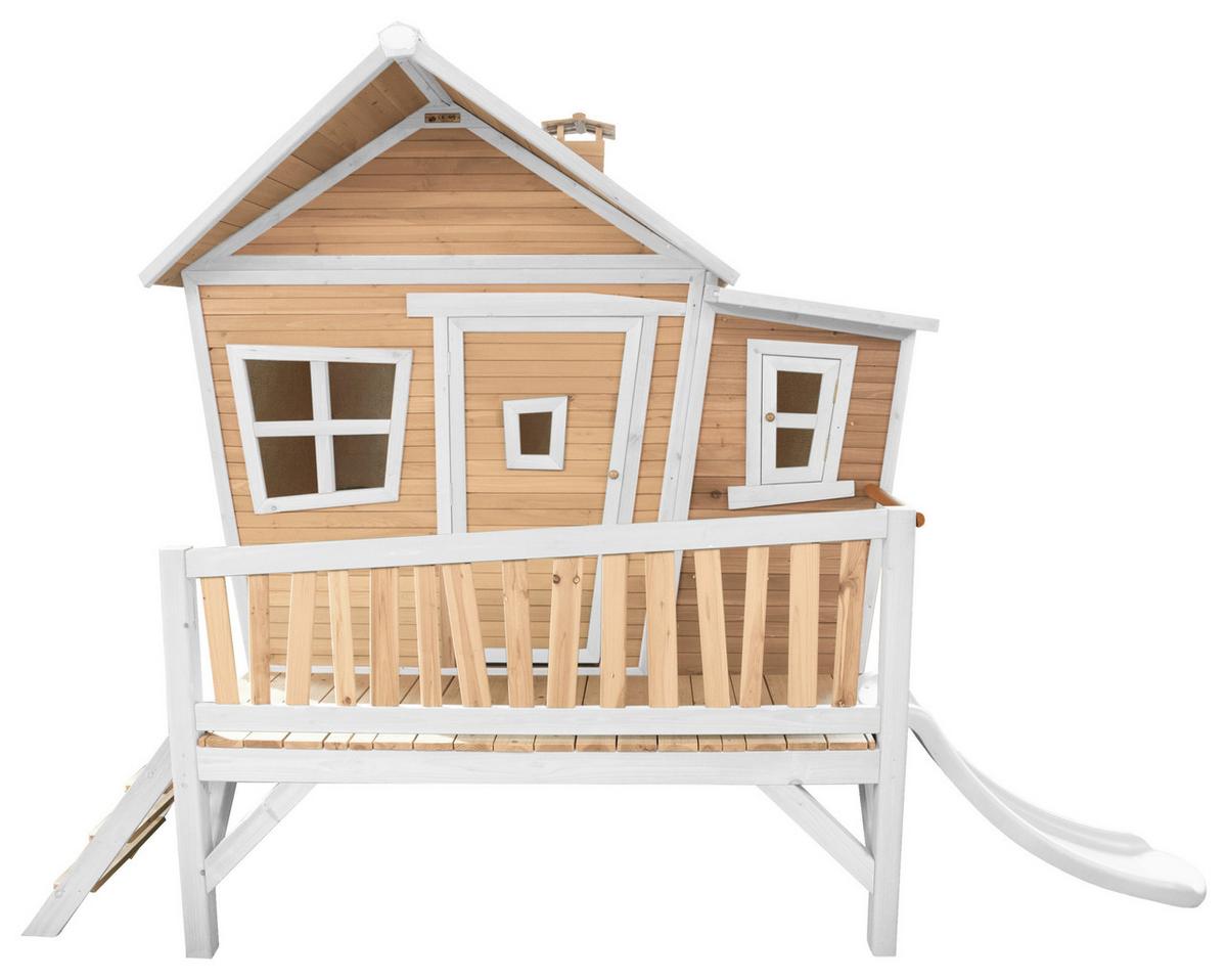 Speilhaus "Emma", Braun, Weiß - Weiß/Braun, KONVENTIONELL, Holz/Kunststoff (123/12,8/152cm) - Ambia Garden