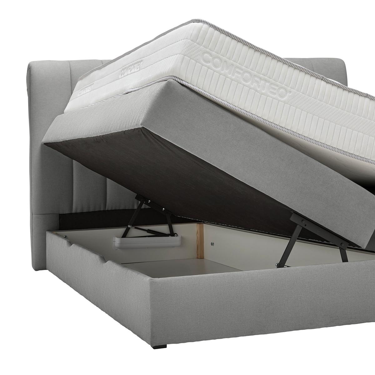 Boxspringbett Belano Dunkelgrau ca. 180x200cm - Dunkelgrau, KONVENTIONELL, Holz/Holzwerkstoff (180/200cm) - Premium Living