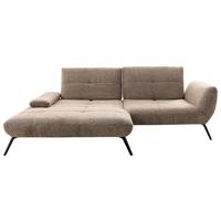 Wohnlandschaft Trendy Plus Links Taupe/beigebraun - Taupe/Beigebraun, Modern, Textil (273/191-207cm) - Premium Living