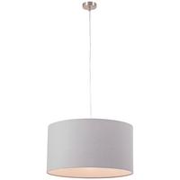 LAMPA WISZĄCA ANNABELL - szary/kolor niklowy, Design, tworzywo sztuczne/metal (45/120cm) - Novel