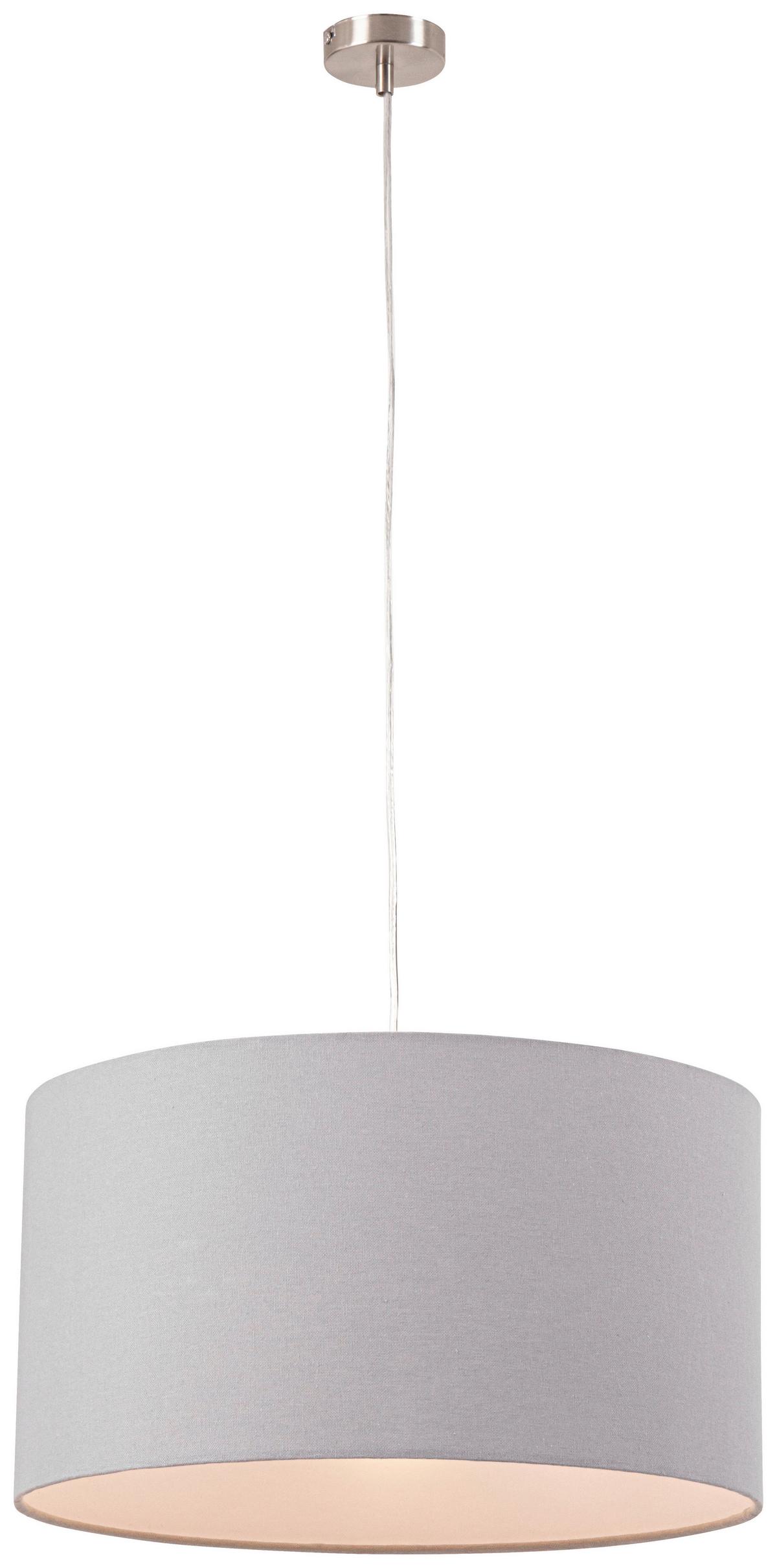 LAMPA WISZĄCA ANNABELL - szary/kolor niklowy, Design, tworzywo sztuczne/metal (45/120cm) - Novel