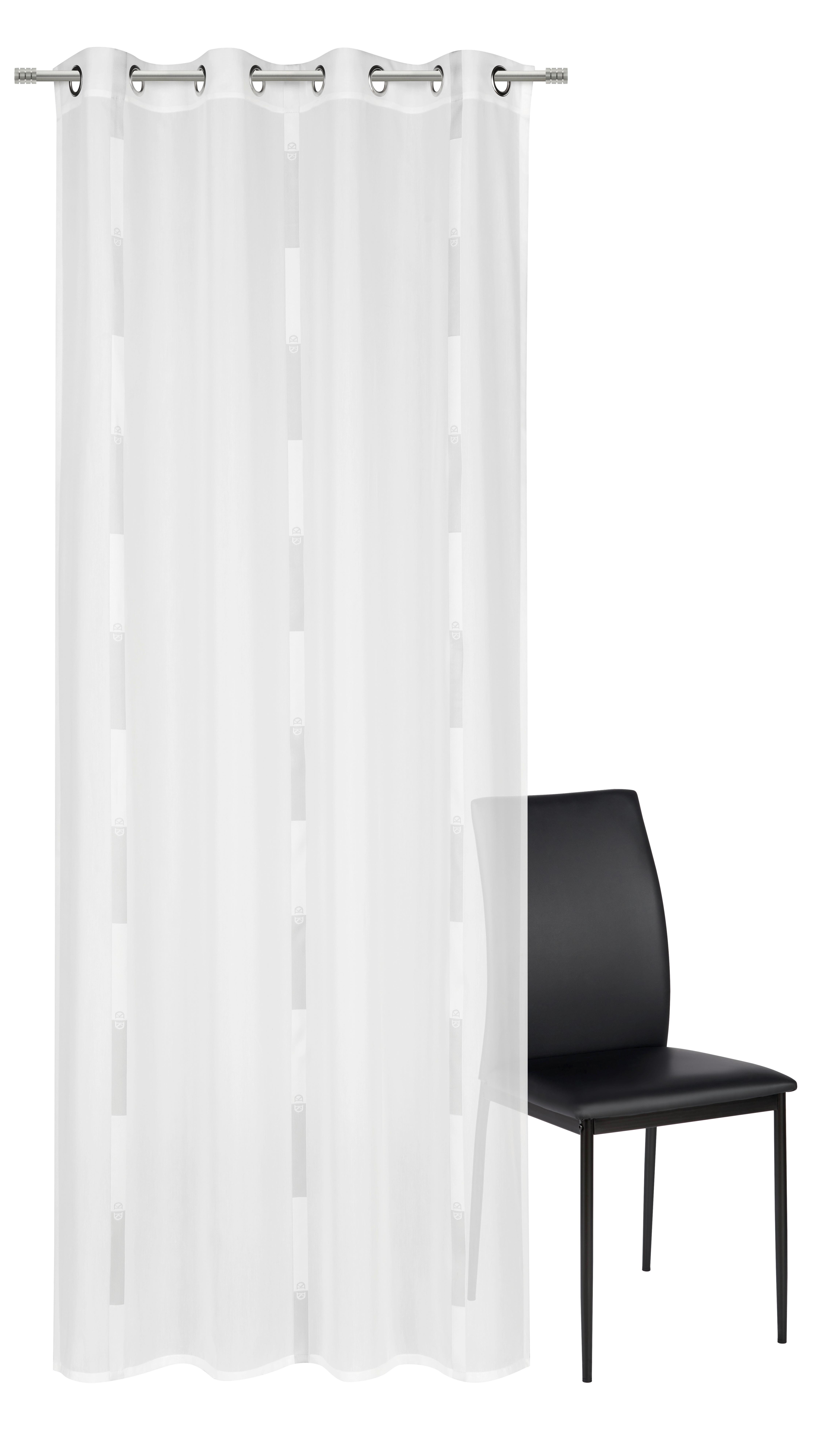 ZASŁONA NA PRZELOTKACH MIGUEL - kolor srebrny, Konventionell, tkanina (140/260cm) - Dieter Knoll