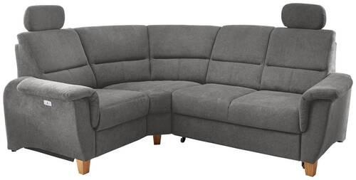 Wohnlandschaft Parole Dunkelgrau Struktur - Wildeiche/Dunkelgrau, KONVENTIONELL, Holz/Textil (186/237cm) - Livetastic
