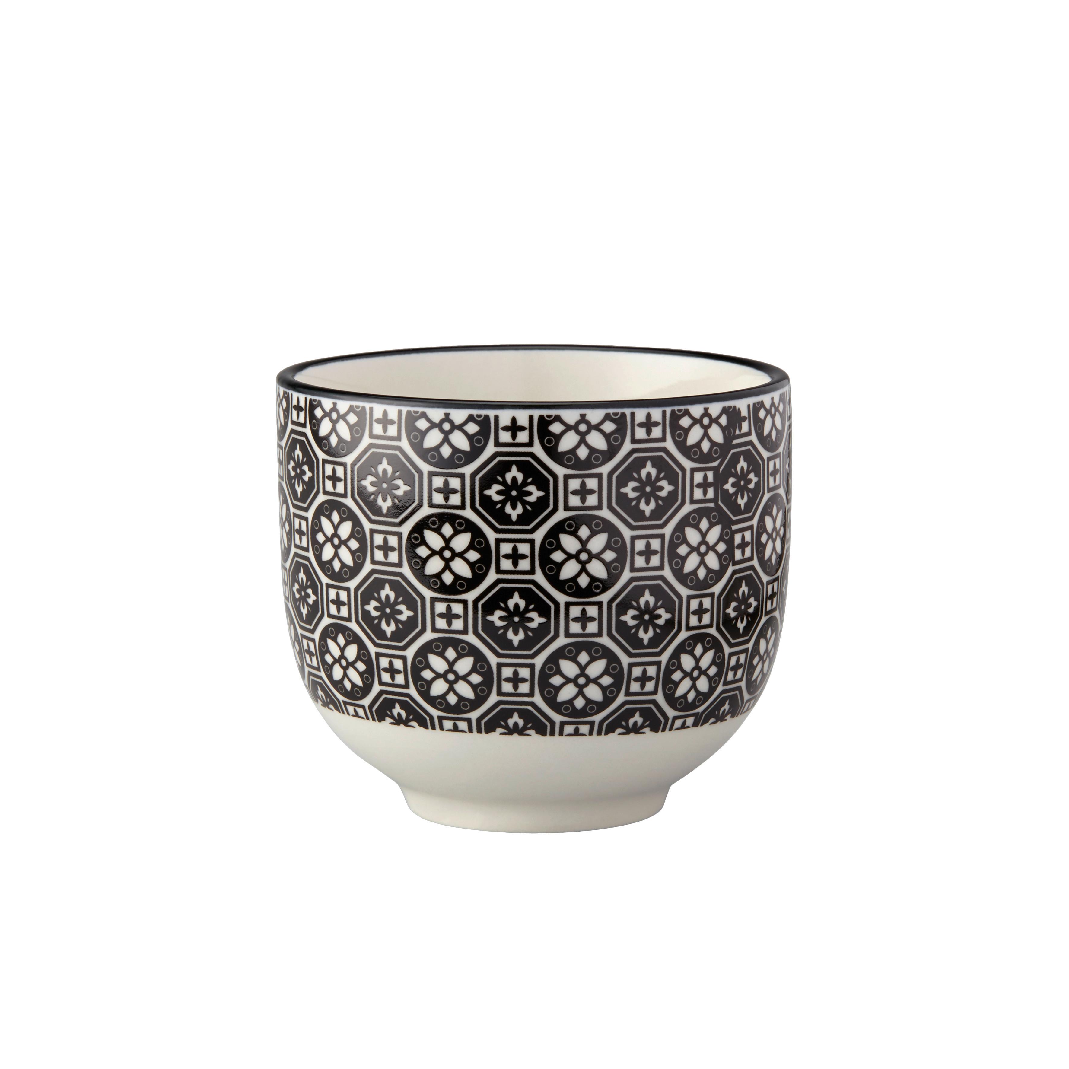 Teáscsésze Shiva - fekete/fehér, Lifestyle, kerámia (7/6cm) - Modern Living