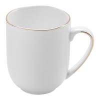 Kaffeebecher Aus Porzellan Ca. 350ml - Weiss/Goldfarben, Modern, Keramik (350ml) - Mömax