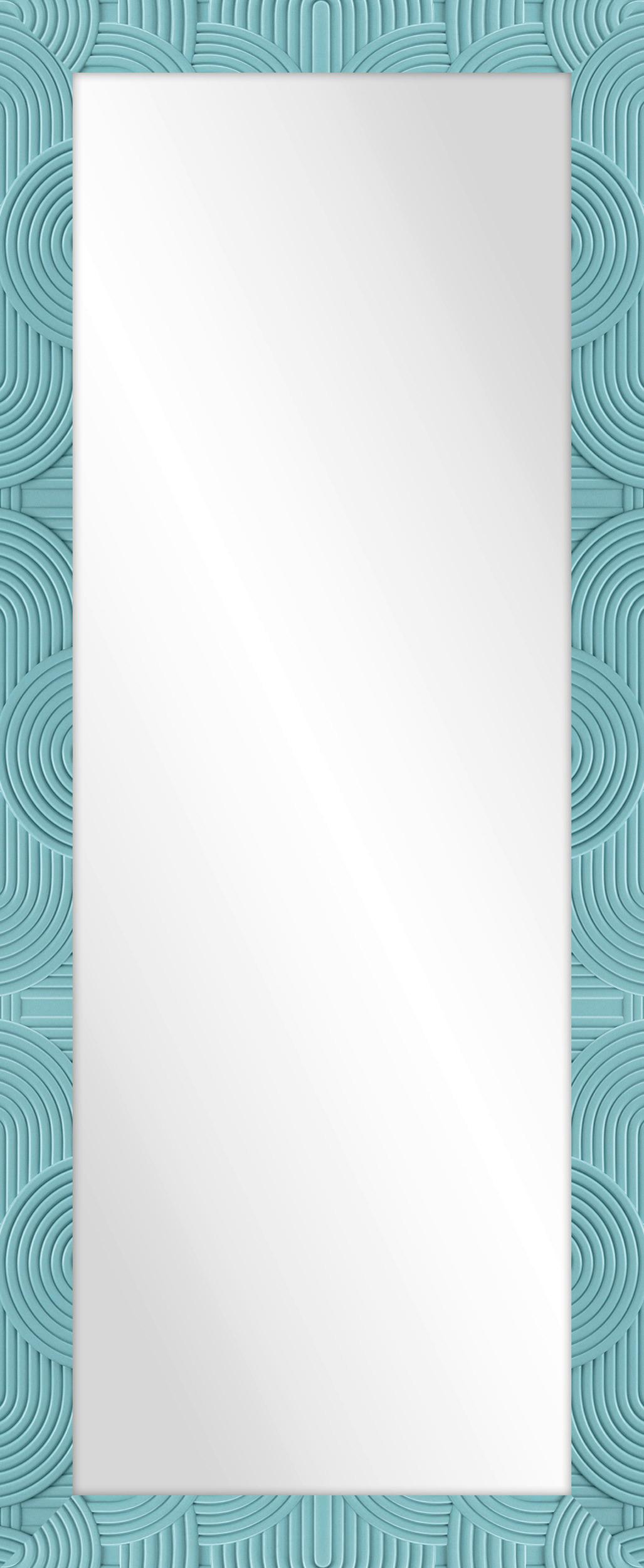 Oglindă Lines - albastru/gri, Modern, sticlă/material pe bază de lemn (71/172/3cm) - Premium Living