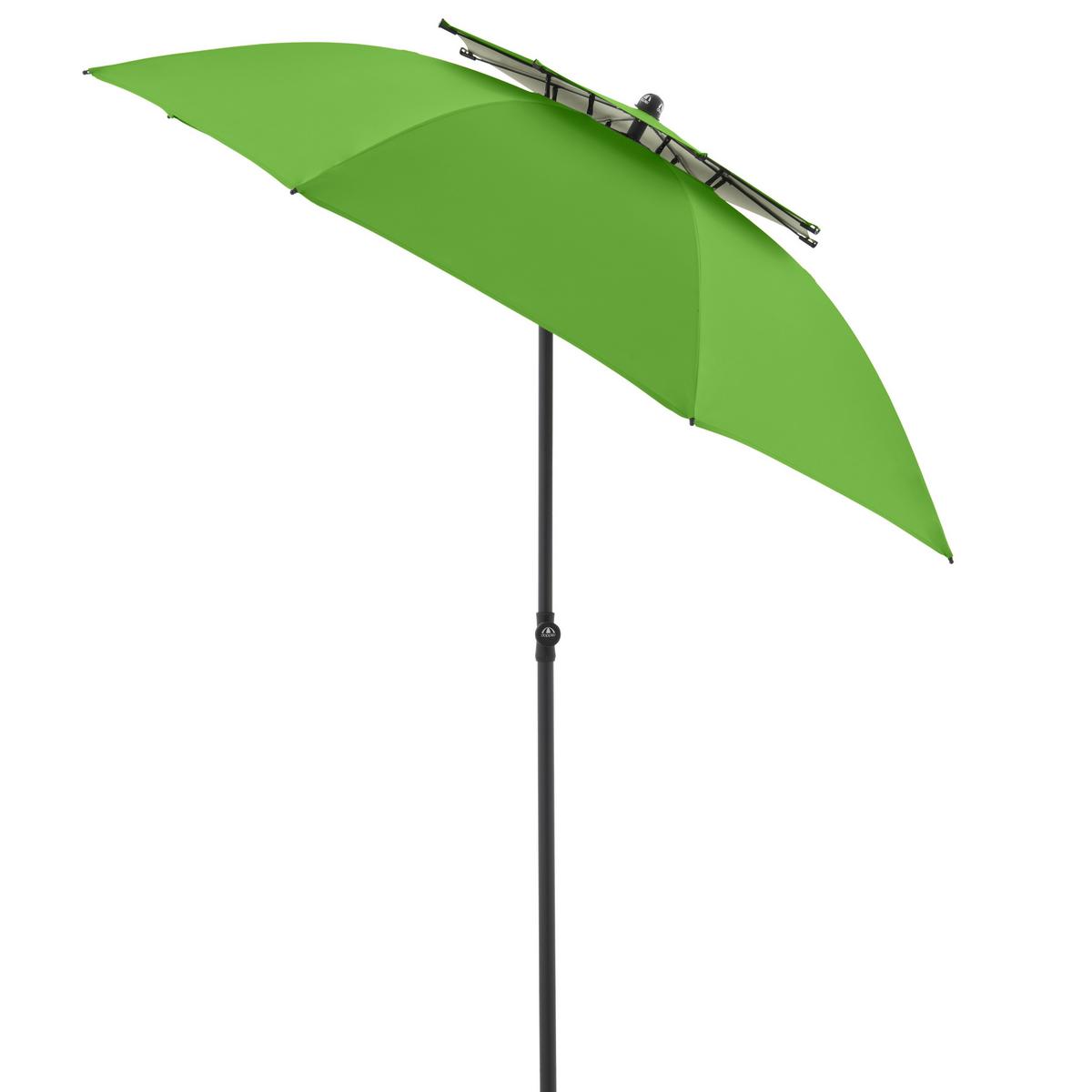 Sonnenschirm GS Windprofi Neo 200 Hellgrün ca. 200x238cm - Anthrazit/Hellgrün, KONVENTIONELL, Textil/Metall (200/238cm) - Doppler