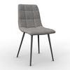 Stuhl Ria Grau Mikrofaser Gepolstert - Schwarz/Grau, MODERN, Textil/Metall (44/87/54cm) - Bessagi Home